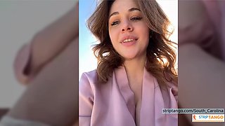 She rubs her clit live! Pleasing- Webcam joi on now one click!