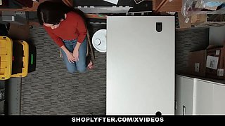 Shoplyter - hot teenager (Tory Bellamy) caught stealing and offered shaft