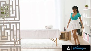 Girlsway - Big Tits Ember Snow dissolves under Laney Grey's hands in hot massage - spanish subtitles