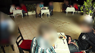 Public Extreme! Hot Licking and Fucking Orgy in a Restaurant
