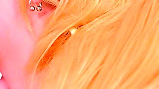 Petite lesbian babe duo licking and fingering pussy close up