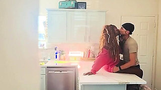 StepSon catches his ebony busty mom fucking the white neighbor.