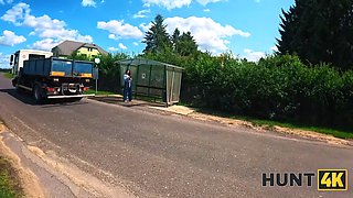 Hunt4k. red haired babe was really innocent to screw while gf was seeing