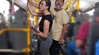 Slutty Student Gets Cumshot in the Bus