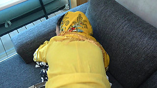 Big Ass Muslim Stepmom Diana Zilli Fucked Hard in Hijab - Homemade POV Sex