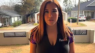 Big Boobed Delivery Girls Package Handling Blowjob Anal Fuck