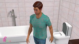 Hot Hindi 3D Animated Sex - Pyasi Bhabi 2 Full HD Nude Video