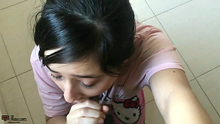 College girl is a very horny slut with her college buddy's dick - Porn in Spanish