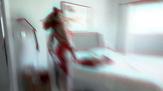 Stepson takes his step-mother to his room, pulls out his dong, and slowly thrusts it inwards her ass hole