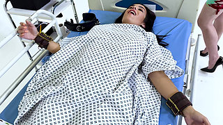 Latex Medical Play: Latina in Restraints, Gagged and Made to Orgasm (hd + Bts)