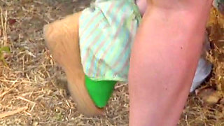 Hot Brunette Gets Pounded Hard Outdoors
