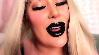 lulublue Black Lipstick Kisses Femdom Fetish