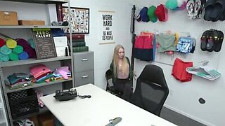 Suspect rides cock like a dirty whore at the office