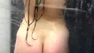 Sexy Young Student Is Taking a Shower, Naked