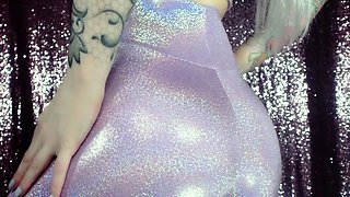 Cute blonde teen in blue panties masturbation on webcam
