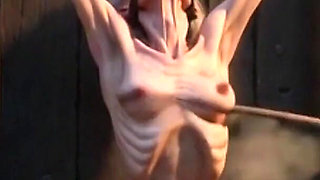 Granny Slave Breast Whipping Session by Two Obese BBW Dominatrixes