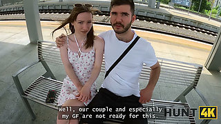 HUNT4K. Mouth full of cum and fist full of money