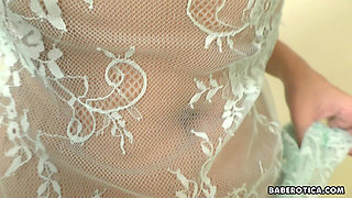Alina Is Wearing Her Favorite Lingerie for Us as She Strips It off and Masturbates