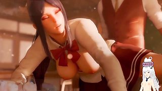 Hentai vtuber, japan schoolgirl, animated porn