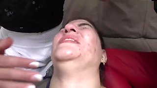 Spit Drinking Slave For 2 Hot Kissing Lovers