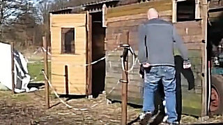 My stable boy - peeing, fucking & cumshot