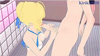 Saber And Astolfo Have Intense Sex In The Shower Room. - Fate/grand Order Hentai