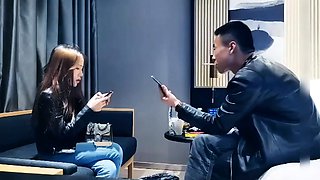 Amateur asian teen licks ass and sucks cock