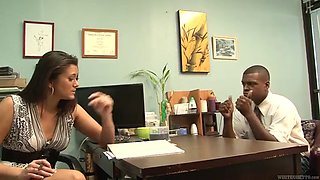 Cece stone sexy boss fucked by her black employee