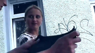 Public Phone Deepthroat Slut Swallows Thick Load
