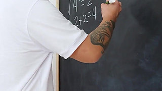 Horny Girl Gets Double Cock for Being a Bitch at School