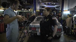 Police Raid Turns into a Wild Threesome Passion