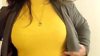 Amateur striptease and Solo masturbation