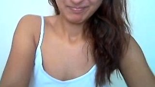 Brunette Couch Webcam Solo Fun Masturbating