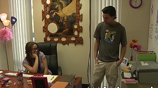 melons secretary getting kinky during office rectal pop-shot with fat dicked fur covered dude