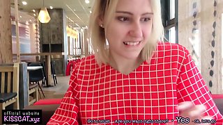 Sex With Russian Teen In Mcdonalds Toilet & Cum On Tits / Kiss Cat