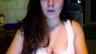 Emo teen Becka solo webcam masturbation