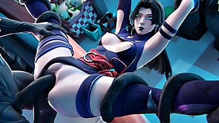 Psylocke Gets Pounded by Monster in Hardcore 3D Action