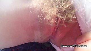 Hairy pussy redhead teen 18+ banged on the bus