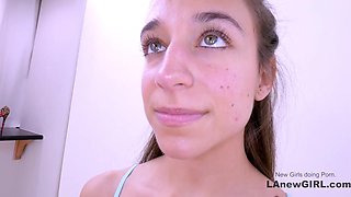 Superb 18-year-old reaches intense orgasm 18yo schoolgirl Auditions