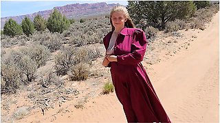 Hot Flds Women Takes Dress Off & Masturbates In Public Hot Babe In Prairie Dress