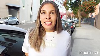 Young Spanish girl Zivanka with huge natural ass gets fucked hard by Torbe in bedroom - big tits, doggystyle, cum in mouth