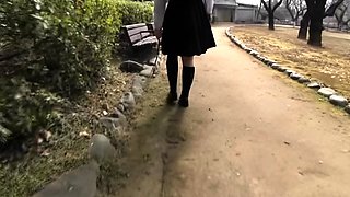 Asian japanese teen with outdoors