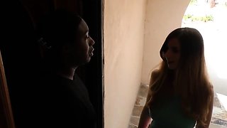 Stella Cox sucks black cocks and gets facial