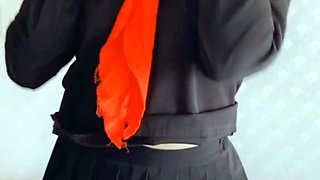 Blonde teen solo stripdance