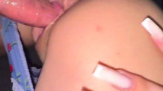Tight 18 Year Old Gets Monster Cock Filling Her Pussy With Cum - Hard Fuck And Moans