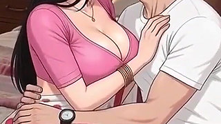 Desi Hot Puja Auntie Romantic Night - MILF