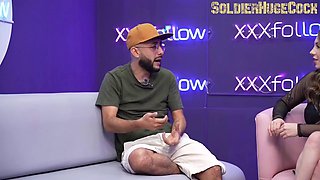 SoldierHugeCock Pounds Podcast Assistants Tight Pink Pussy Live