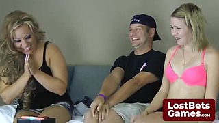 Tyler, Dylan, and Kendall play a wild game of strip Bizz-Buzz — loser gets naked and pays
