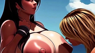 Milky Lesbian Milfs Breastfeed Each Other In Public
