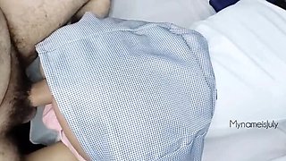 Pervert fucks schoolgirl at home while mom is away